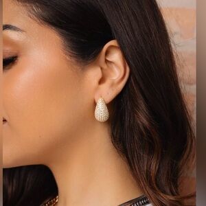 Sunaina gold Narnia earrings with crystals New in box